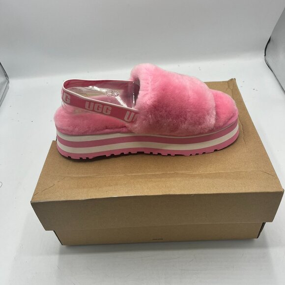 NWT UGG Disco Stripe Slide Slipper Pink Rose Women's US sizes 8 Brand NEW!!! - Picture 6 of 8
